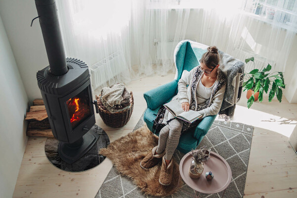 Vloerplaat voor kachel Natuursteenpatroon