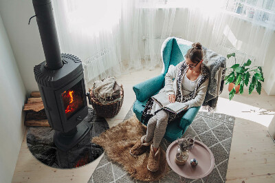 Vloerplaat voor kachel Natuursteenpatroon