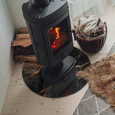 Plaat onder houtkachel Elegant marmer met aderen