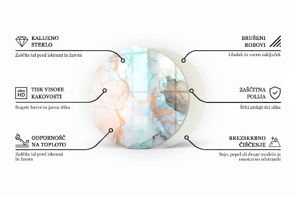 Vloerplaat voor kachel Abstract marmerpatroon