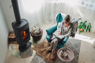 Vloerplaat voor kachel Abstract marmerpatroon