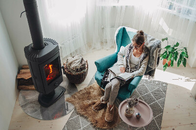 Plaat onder houtkachel Natuursteenpatroon