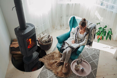 Plaat onder houtkachel Kleur: Donker grafiet