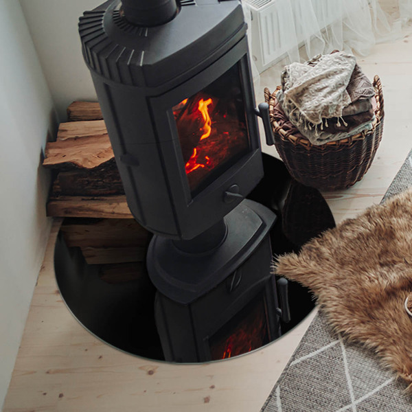 Plaat onder houtkachel Kleur: Donker grafiet