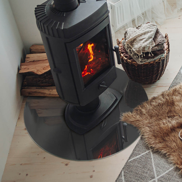 Vloerplaat voor kachel Kleur: Grijsbruin