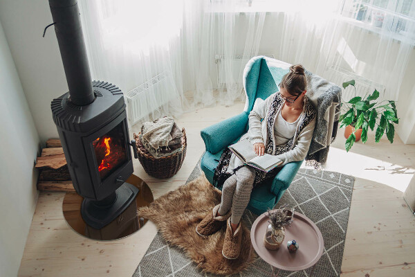 Plaat onder houtkachel Kleur bruin