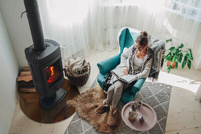 Plaat onder houtkachel Kleur bruin