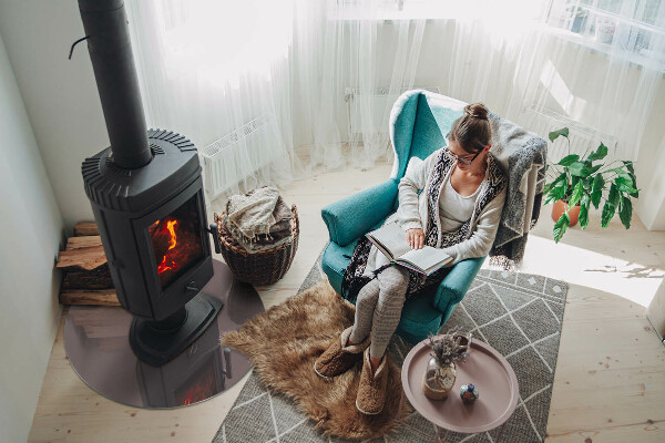 Plaat onder houtkachel Kleur beige