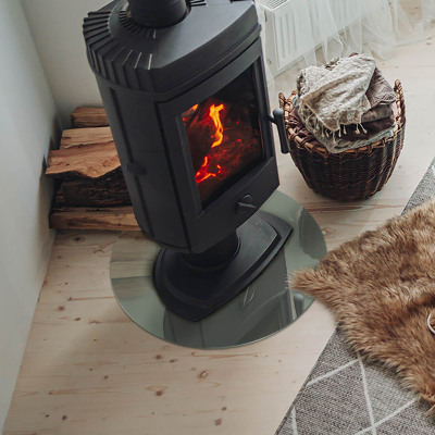 Vloerplaat voor kachel Grijsgroene kleur