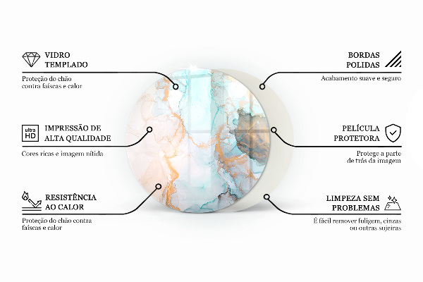 Vloerplaat voor kachel Kleur bruin
