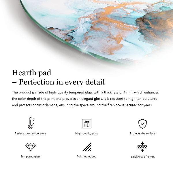 Vloerplaat voor kachel Kleur bruin