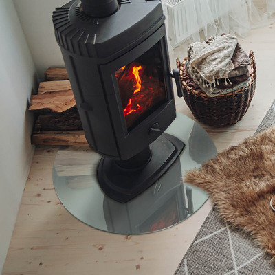 Vloerplaat voor kachel Kleur: Lichtgroen