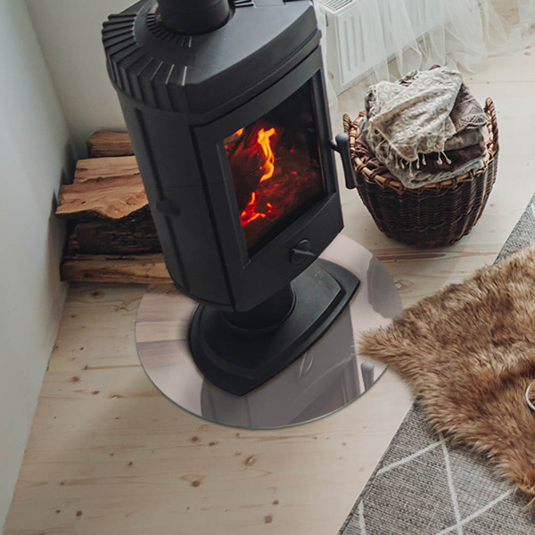 Plaat onder houtkachel Kleur: Lichtroze