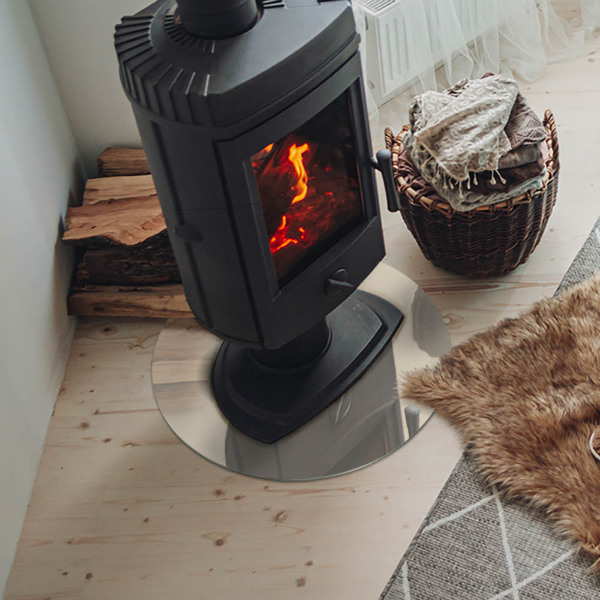 Vloerplaat voor kachel Kleur beige