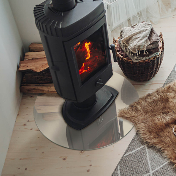 Vloerplaat voor kachel Kleur beige