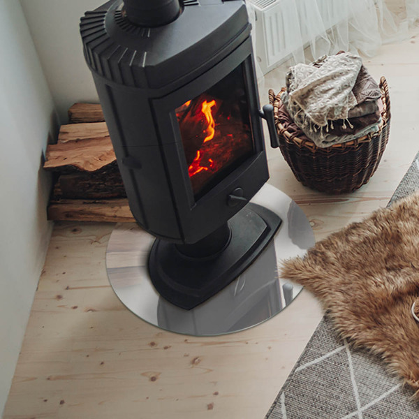 Plaat onder houtkachel Kleur grijs