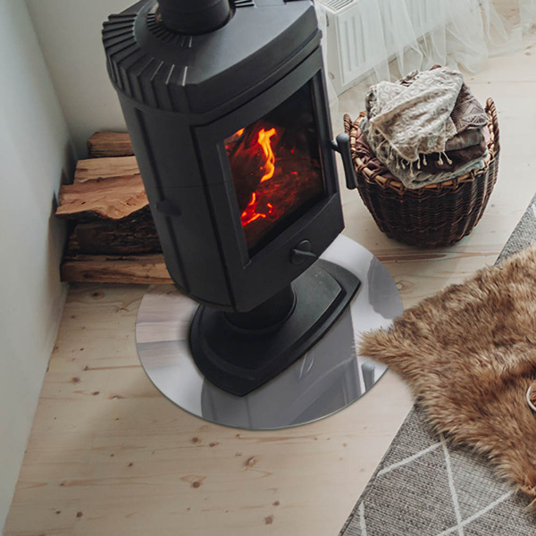 Vloerplaat voor kachel Kleur: Lichtgrijs