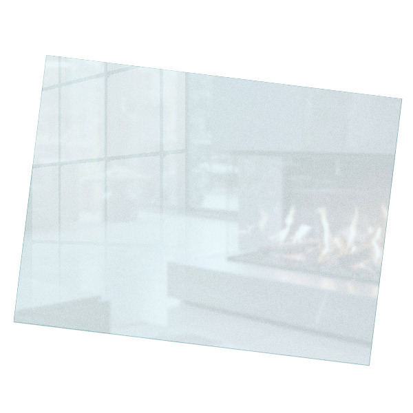 Rechthoekige vloerplaat voor houtkachel Visueel matglas effect