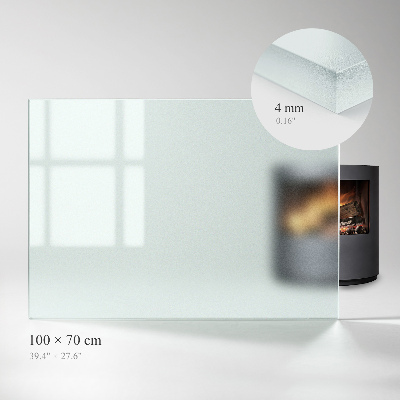 Rechthoekige vloerplaat voor houtkachel Visueel matglas effect