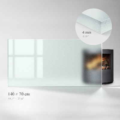 Rechthoekige vloerplaat voor houtkachel Visueel matglas effect