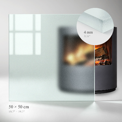 Rechthoekige vloerplaat voor houtkachel Visueel matglas effect