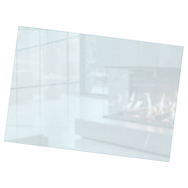 Rechthoekige vloerplaat voor houtkachel Visueel matglas effect
