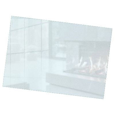 Rechthoekige vloerplaat voor houtkachel Visueel matglas effect