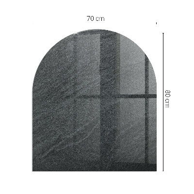 Halfronde plaat voor onder houtkachel Natuursteenpatroon