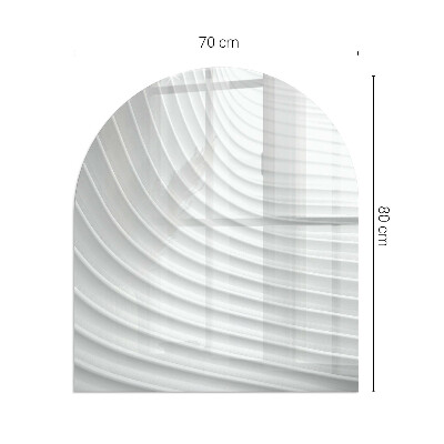 Halfronde plaat voor onder houtkachel Golven van subtiele vormen