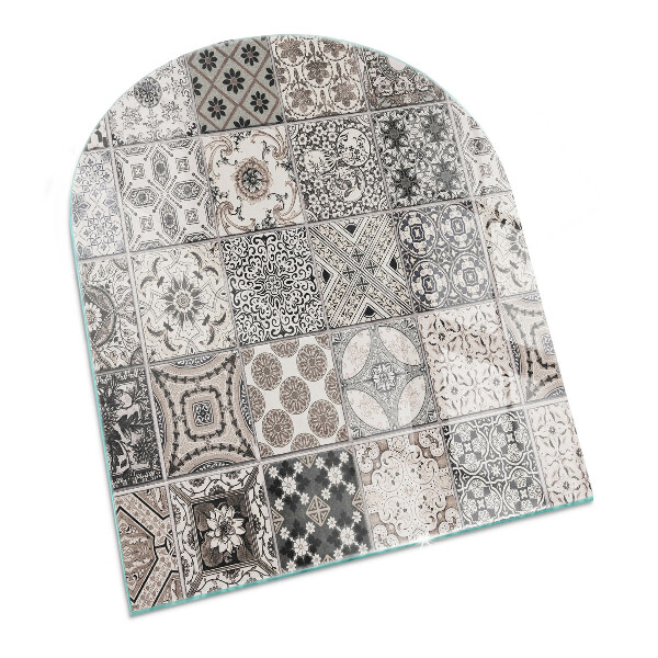 Halfronde vloerplaat openhaard Decoratieve tegelpatronen