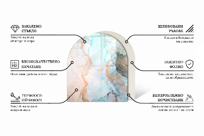 Halfronde vloerplaat openhaard Decoratieve tegelpatronen