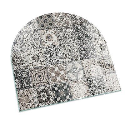 Halfronde vloerplaat openhaard Decoratieve tegelpatronen