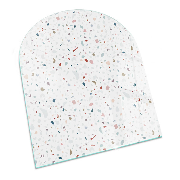 Halfronde plaat voor onder houtkachel Vormen in miniatuur