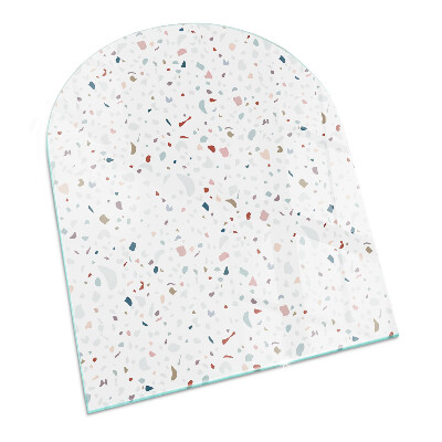 Halfronde plaat voor onder houtkachel Vormen in miniatuur