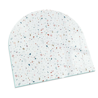 Halfronde plaat voor onder houtkachel Vormen in miniatuur