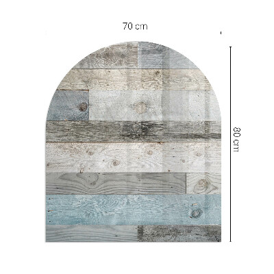 Halfronde vloerplaat openhaard Kleuren van het bord in diverse tinten.