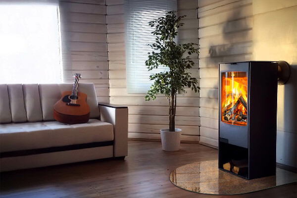 Halfronde vloerplaat openhaard Roestvlekken op een metalen oppervlak