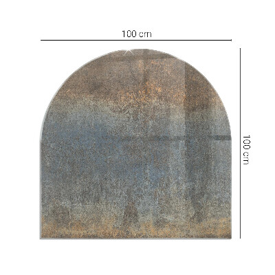 Halfronde plaat onder houtkachel Abstract patroon met gevarieerde texturen