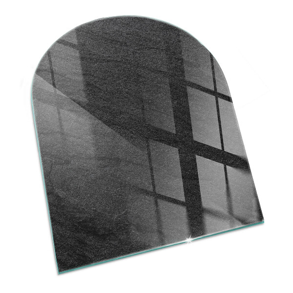 Halfronde plaat voor onder houtkachel Steenstructuurpatroon