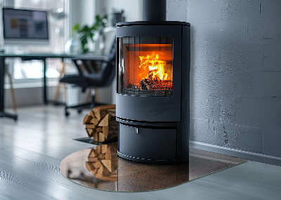 Halfronde vloerplaat openhaard Roestpatroon op de achtergrond