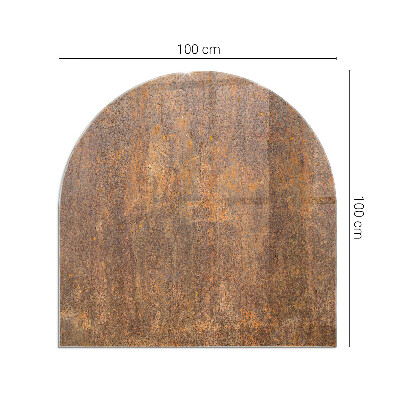 Halfronde vloerplaat openhaard Roestpatroon op de achtergrond