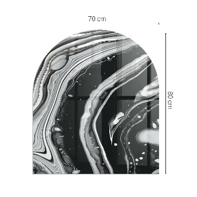 Halfronde vloerplaat openhaard Abstracte golvende en lineaire patronen