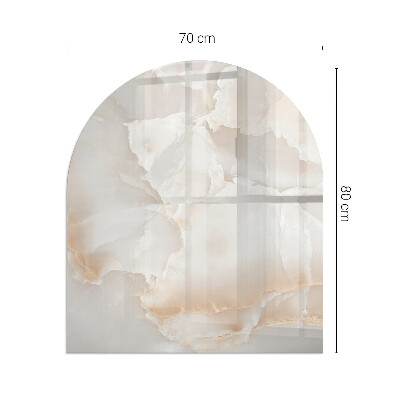 Halfronde plaat voor onder houtkachel Organisch steenmotief