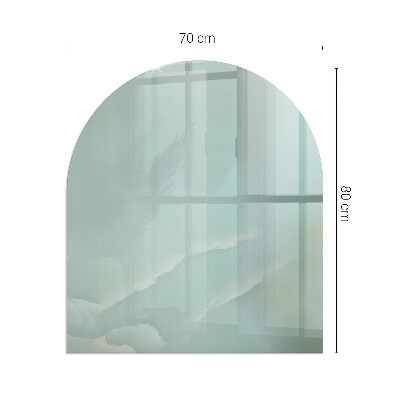 Halfronde vloerplaat openhaard Marmermotief in subtiele tinten