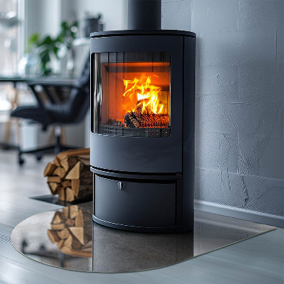 Halfronde vloerplaat openhaard Patroon geïnspireerd op steen