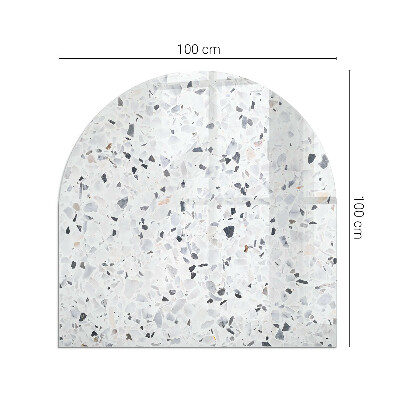 Halfronde vloerplaat openhaard Steenpatroon met kleine accenten