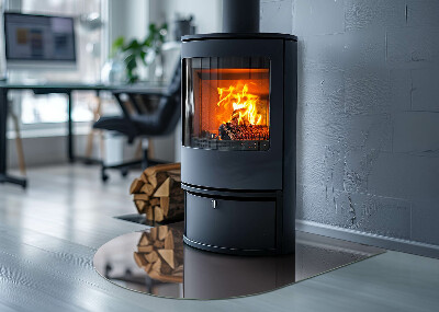 Halfronde vloerplaat openhaard Kleur beige