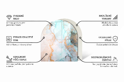 Halfronde plaat voor onder houtkachel Kleur grijsgroen