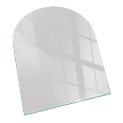 Halfronde plaat voor onder houtkachel Kleur grijs