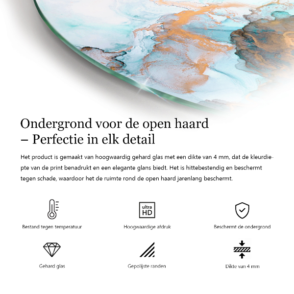 Kwartcirkel vloerplaat voor houtkachel Geometrie in drie dimensies